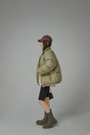 Duck Down High Neck Padded Coat