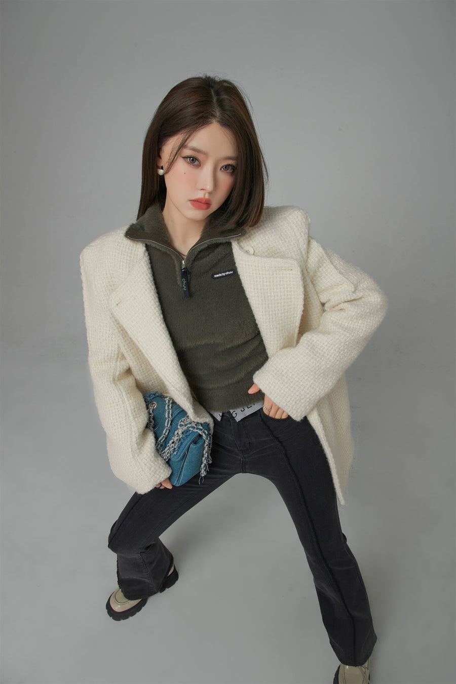 CHUU I Bloom And Grow Tweed Wool Jacket