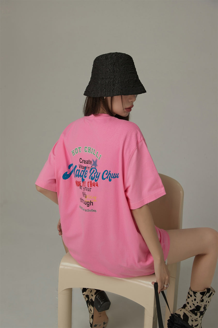 CHUU Made By Chuu Lettering Loose Fit T-Shirt