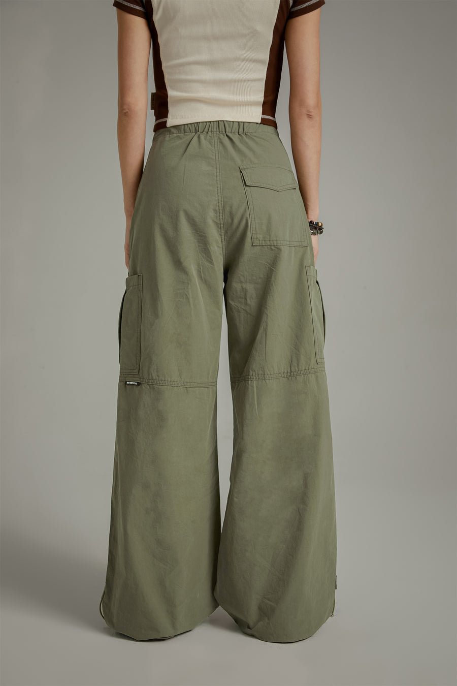 CHUU String Wide Cargo Pants