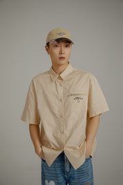 Star Circle Boxy Short-Sleeves Shirt