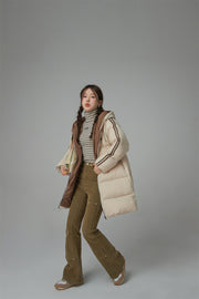 Duck Down Hooded Padded Coat