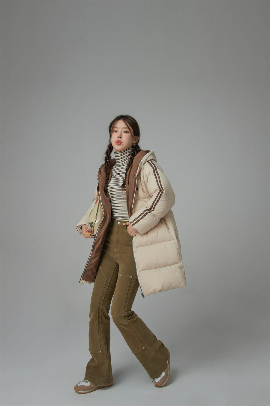 CHUU Duck Down Hooded Padded Coat