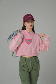 Chuu Baby Heart Crop Hoodie