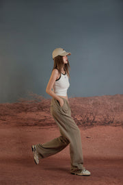 Simple Khaki Jogger Pants