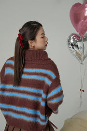 Loving You Two-Ways Stripe Knit Sweater