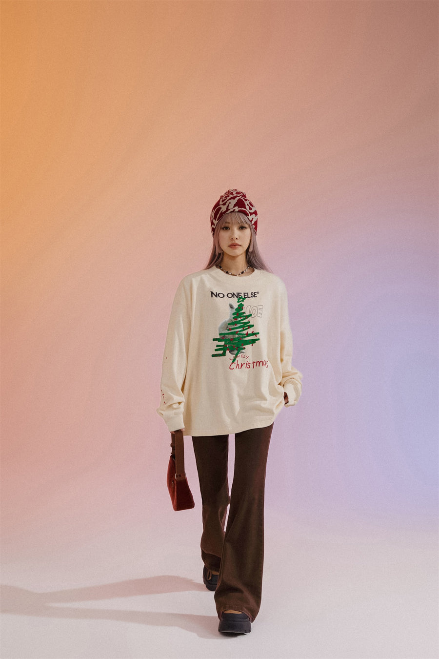 CHUU Christmas Tree Loose Fit T-Shirt