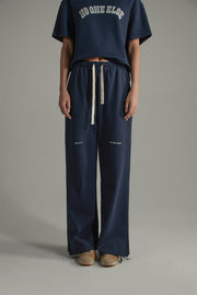 Side Slits Straight Jogger Pants