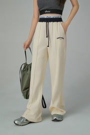 Wide-Leg Simple Jogger Pants