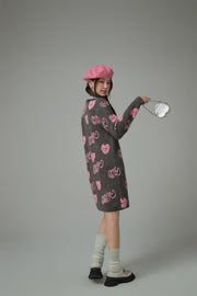 Chuu Heart Half Zip-Up Dress