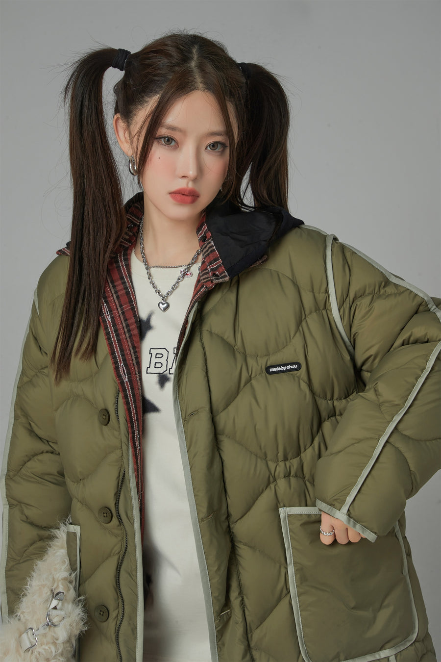 CHUU I Got Up Cozy Quilted Padding Coat