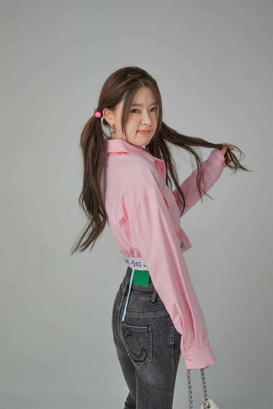 CHUU Button Up Pocket Crop Shirt