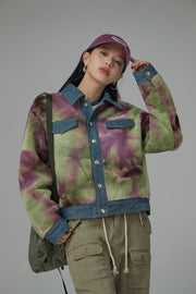 My Universe Printed Fleece Collar Jacket