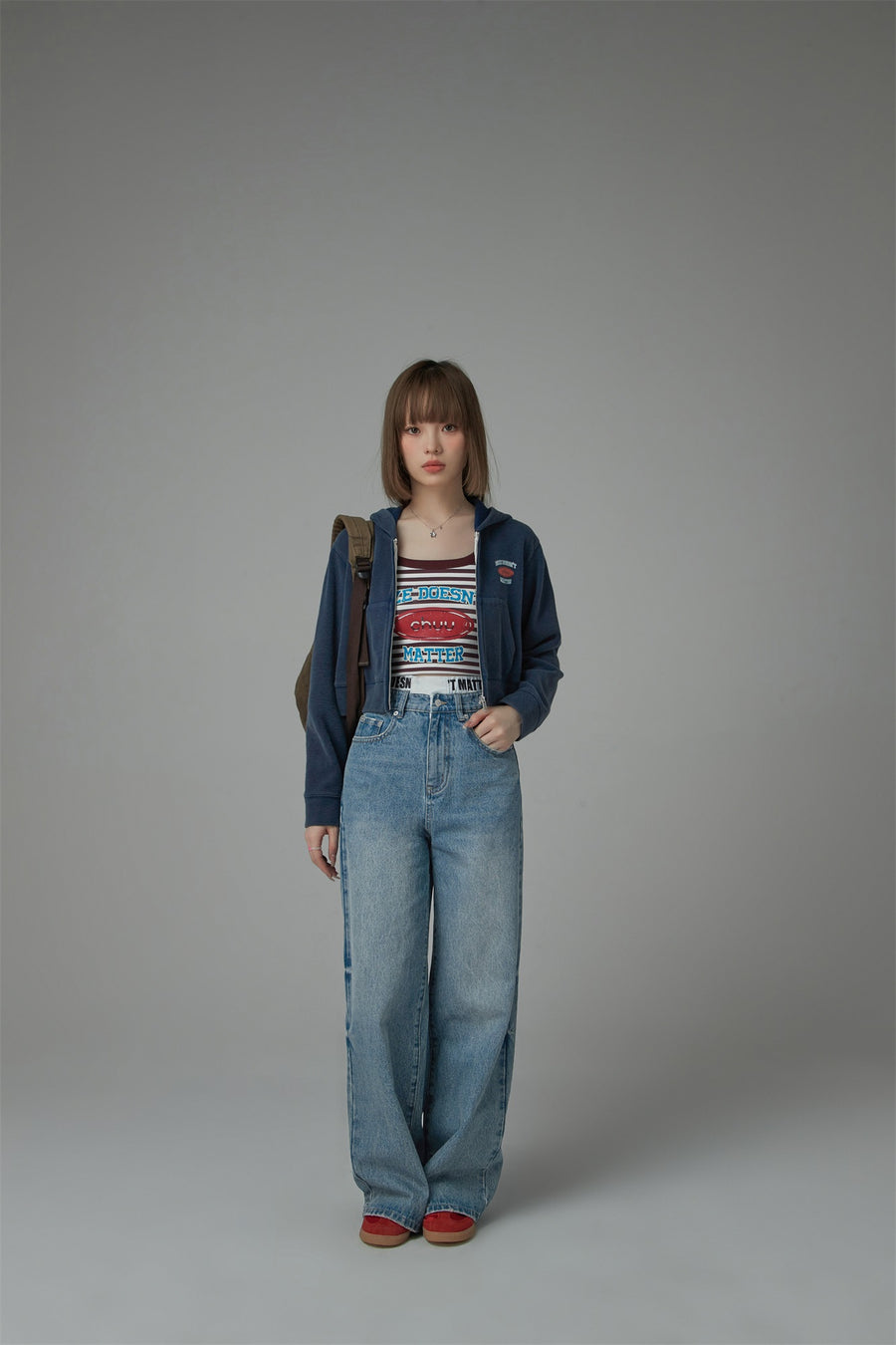 CHUU Striped Sleeveless Crop Top