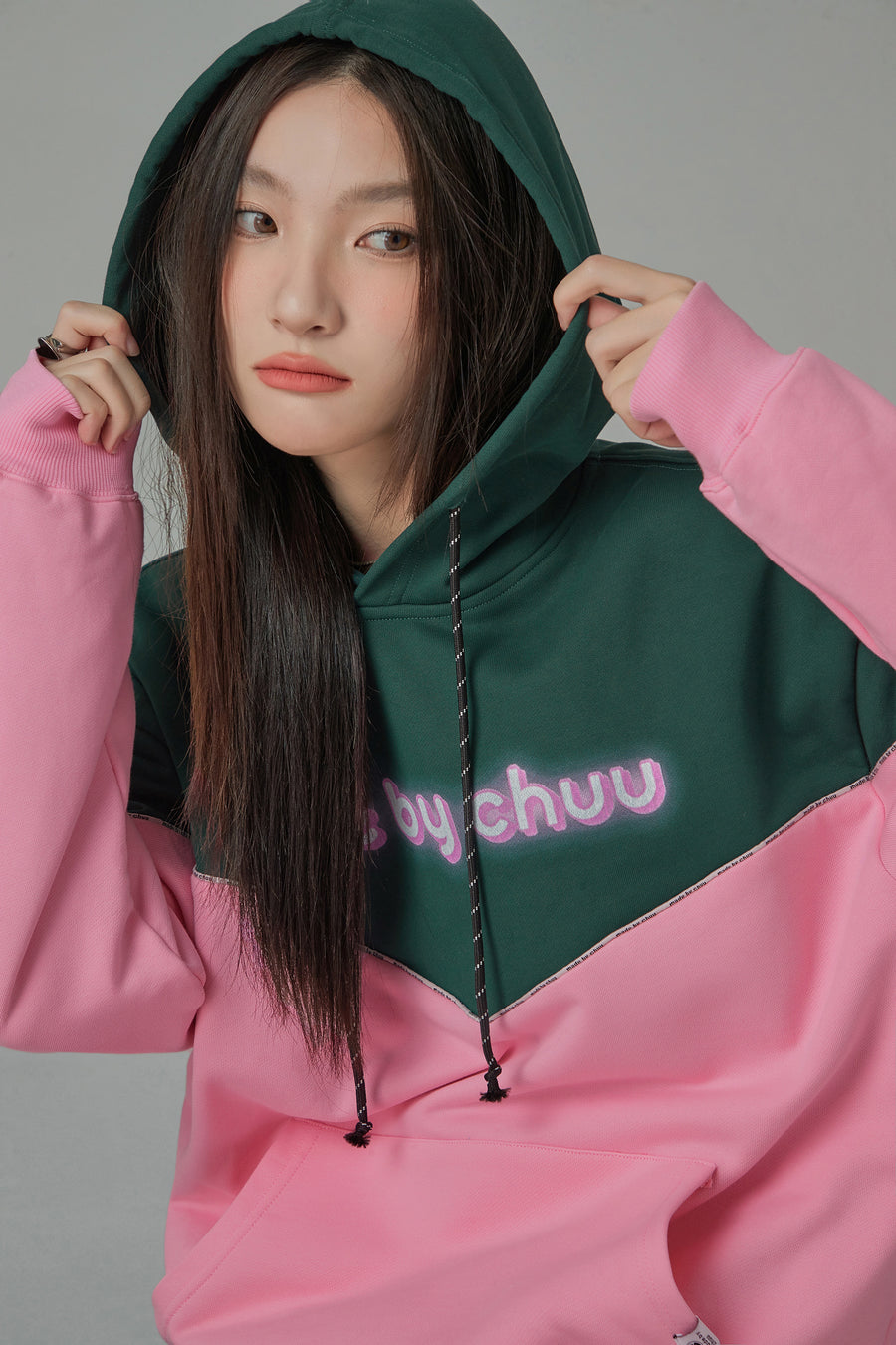 CHUU Epiphany String Loose Fit Hoodie