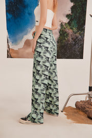 Cowboy Photo Print Straight Pants