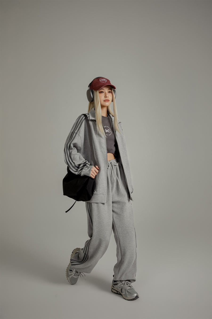 CHUU Casual Waffle Loose Fit Jogger Sweatpants