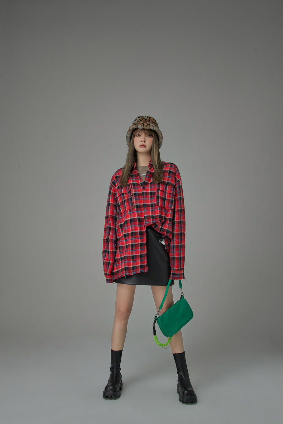 CHUU No Worries Needed Plaid Shirt