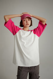 Basic Raglan Color T-Shirt