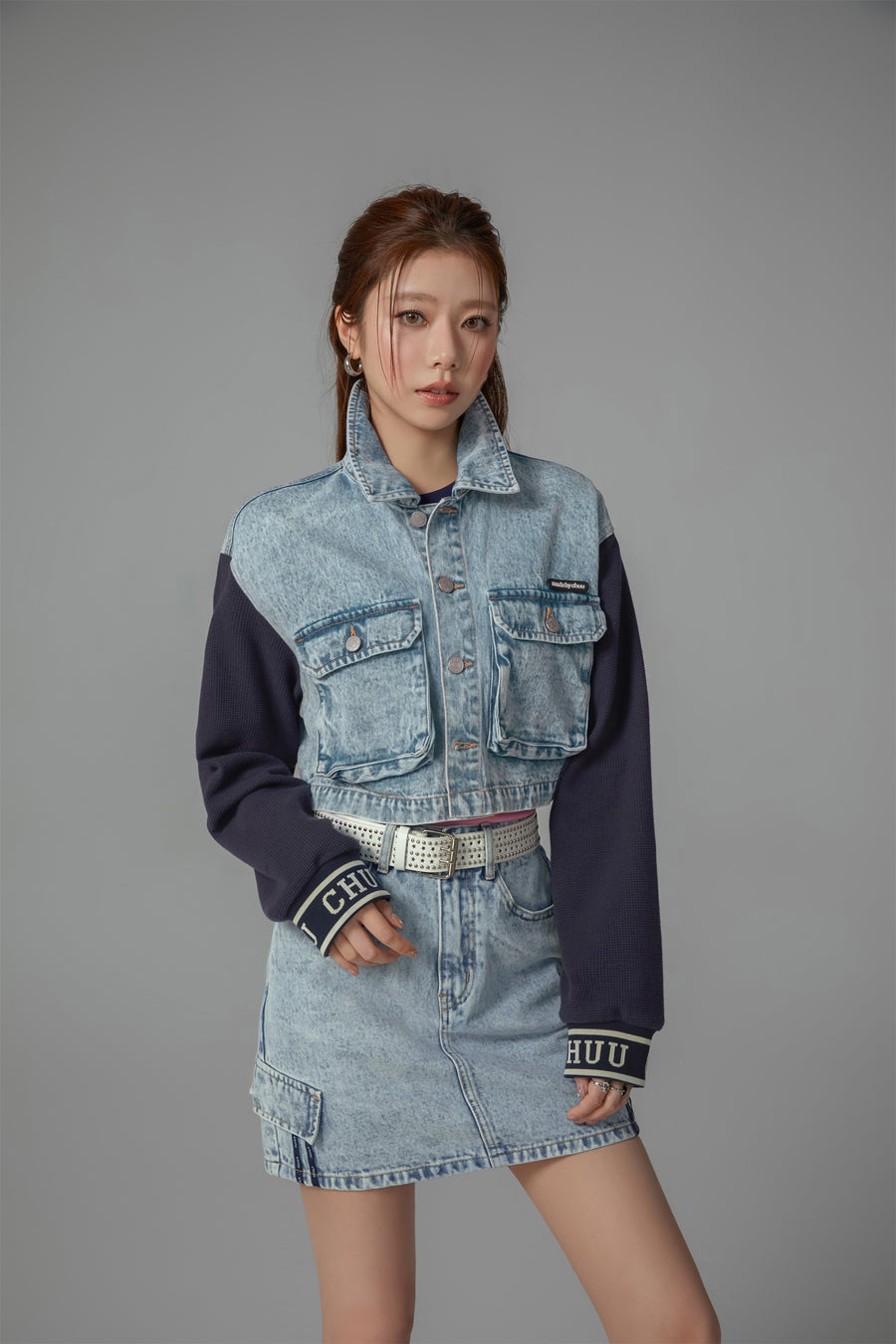 CHUU Denim Mini Skirt