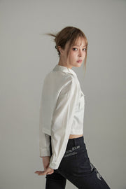 Simply In Charge Crop Button-Up Shirt