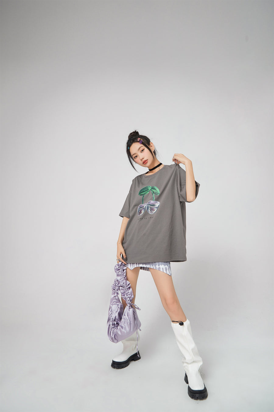 CHUU Cherry Logo Overfit T-Shirt