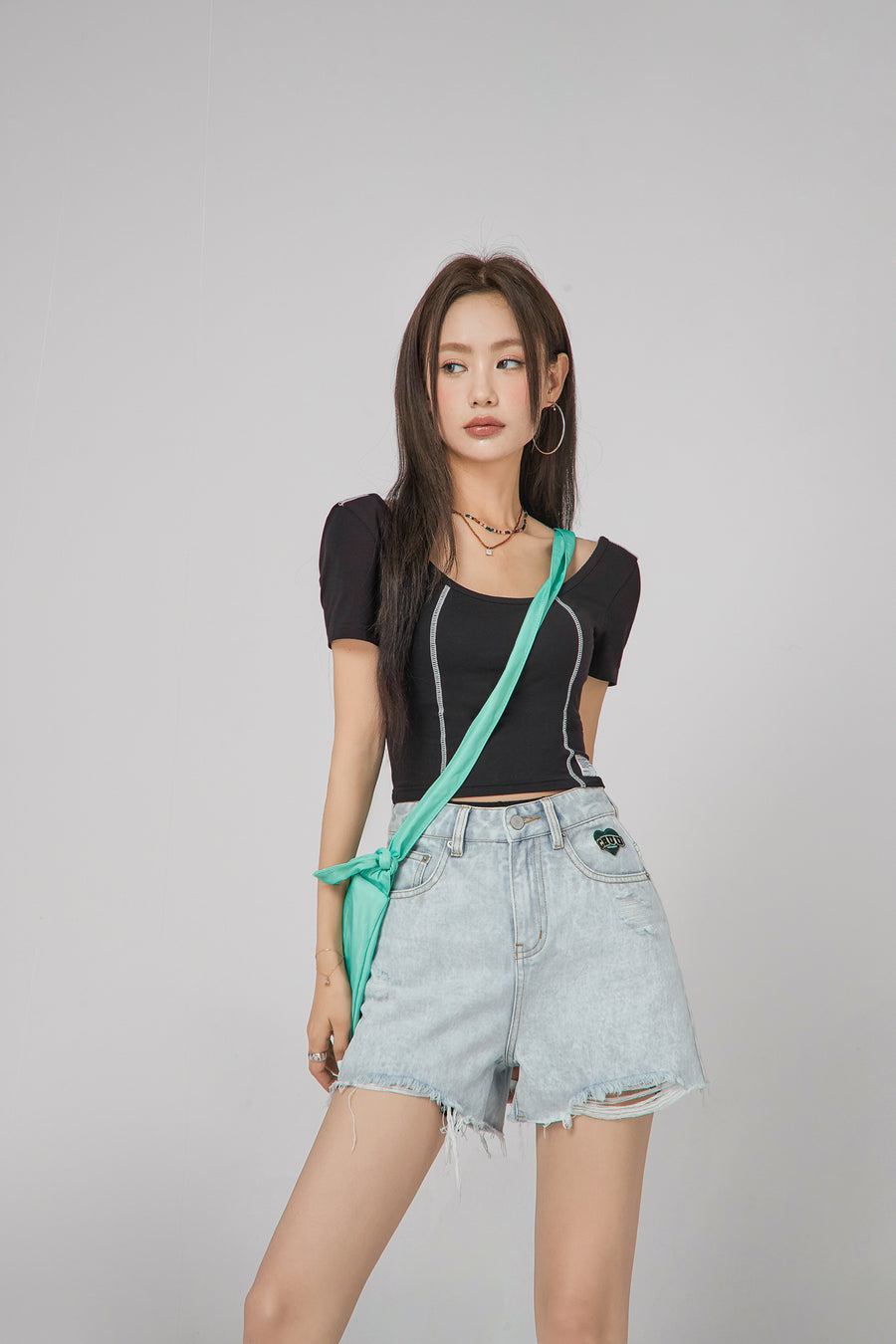 CHUU Simple Line Short-Sleeve T-Shirt