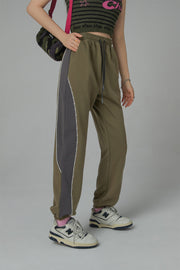 Contrast Colors Jogger Pants