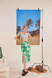 Tie-Dye Banding Slit Skirt