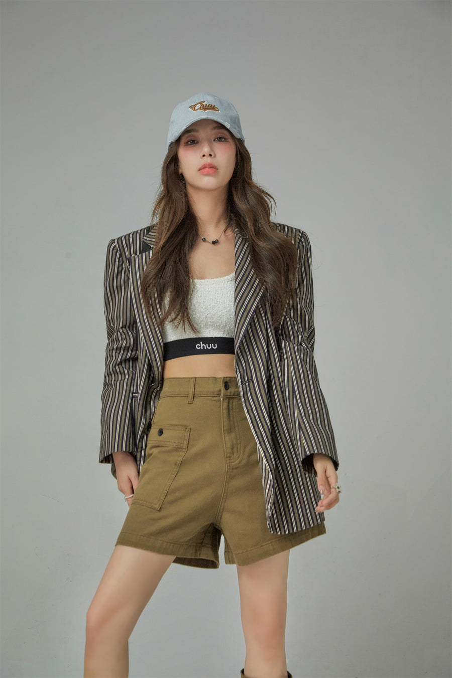 CHUU Jungle Raider Khaki Wide Shorts