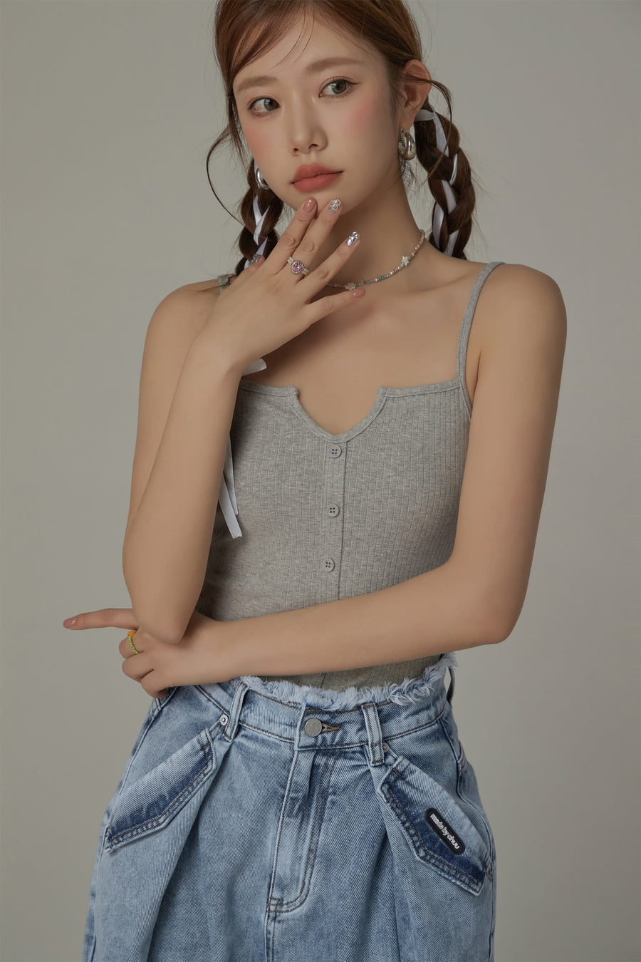 CHUU Slim Ribbed Top