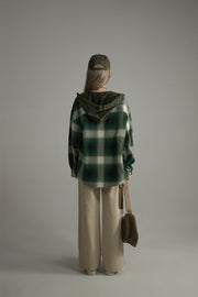 Scottish Check Hooded Shirt