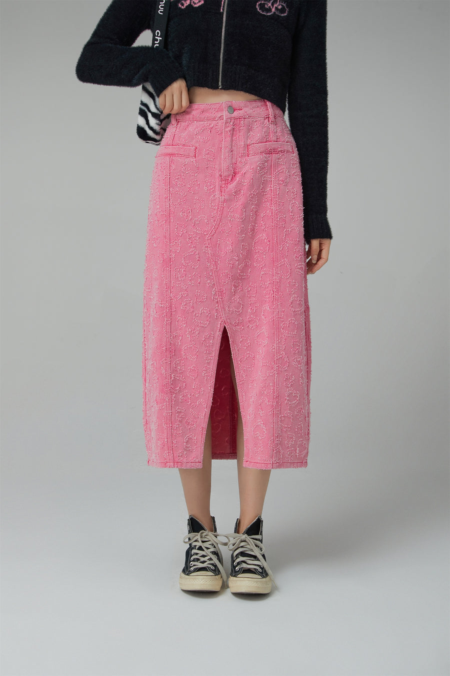 CHUU Baby Girl Split A-Line Long Skirt