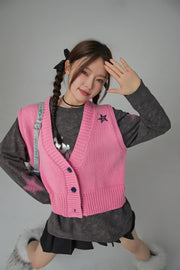 Revolves Around You Star Knit Vest