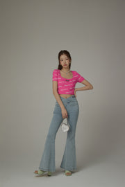 Chuu Baby Cropped Knit Top