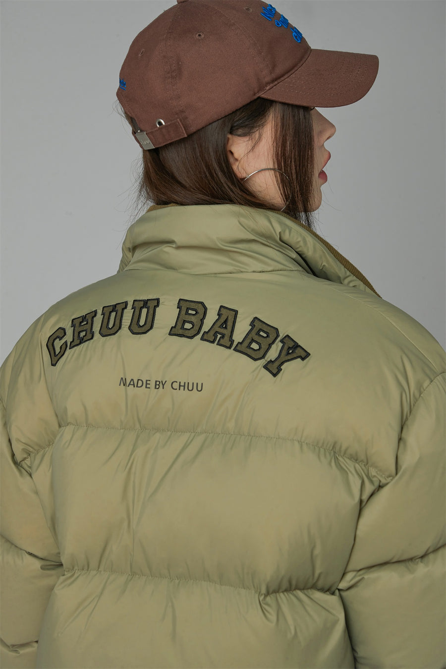 CHUU Duck Down High Neck Padded Coat