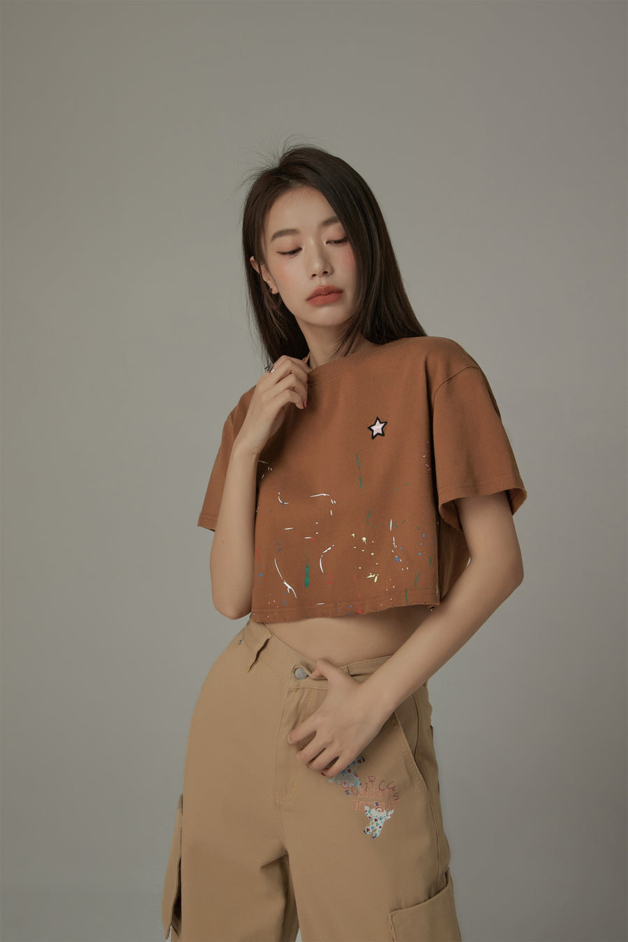 CHUU Cropped Loose Fit T-Shirt