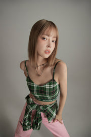 Scottish Check Crop Cami Top