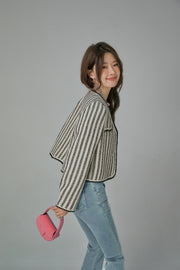 Cupcake Striped V-Neck Jacket