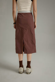 Line Color Long Skirt