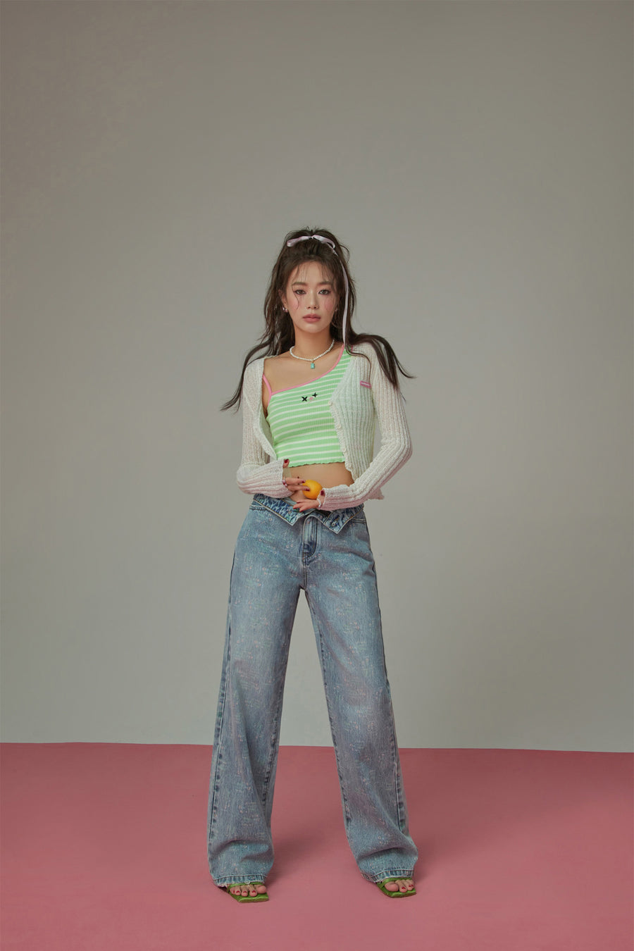 CHUU Words High Waisted Denim Jeans