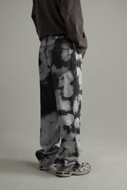 Paint Camo Straight Denim Pants