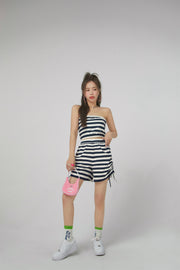 Stripes Frill Tube Top