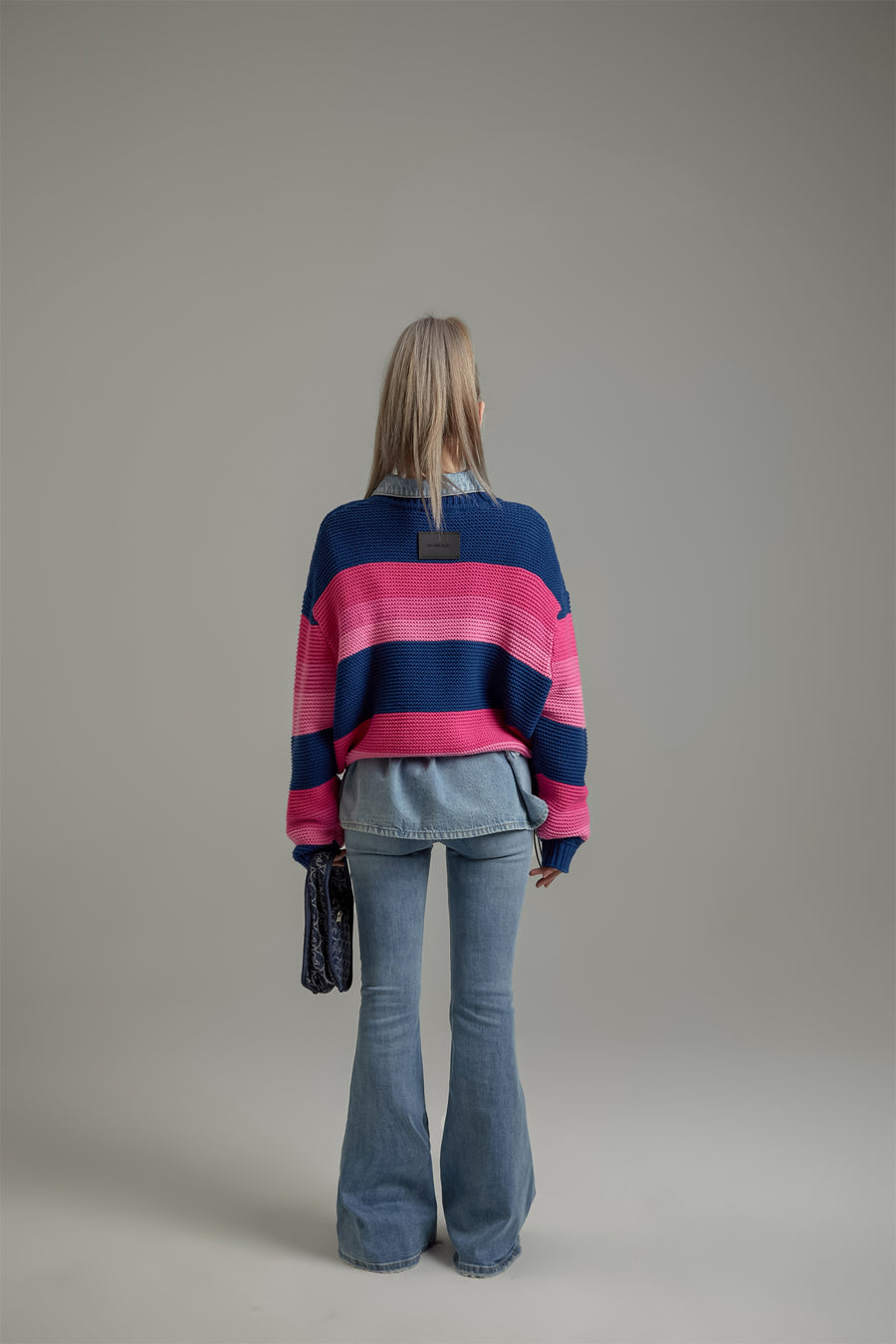 CHUU Striped Loose Fit Knit Sweater