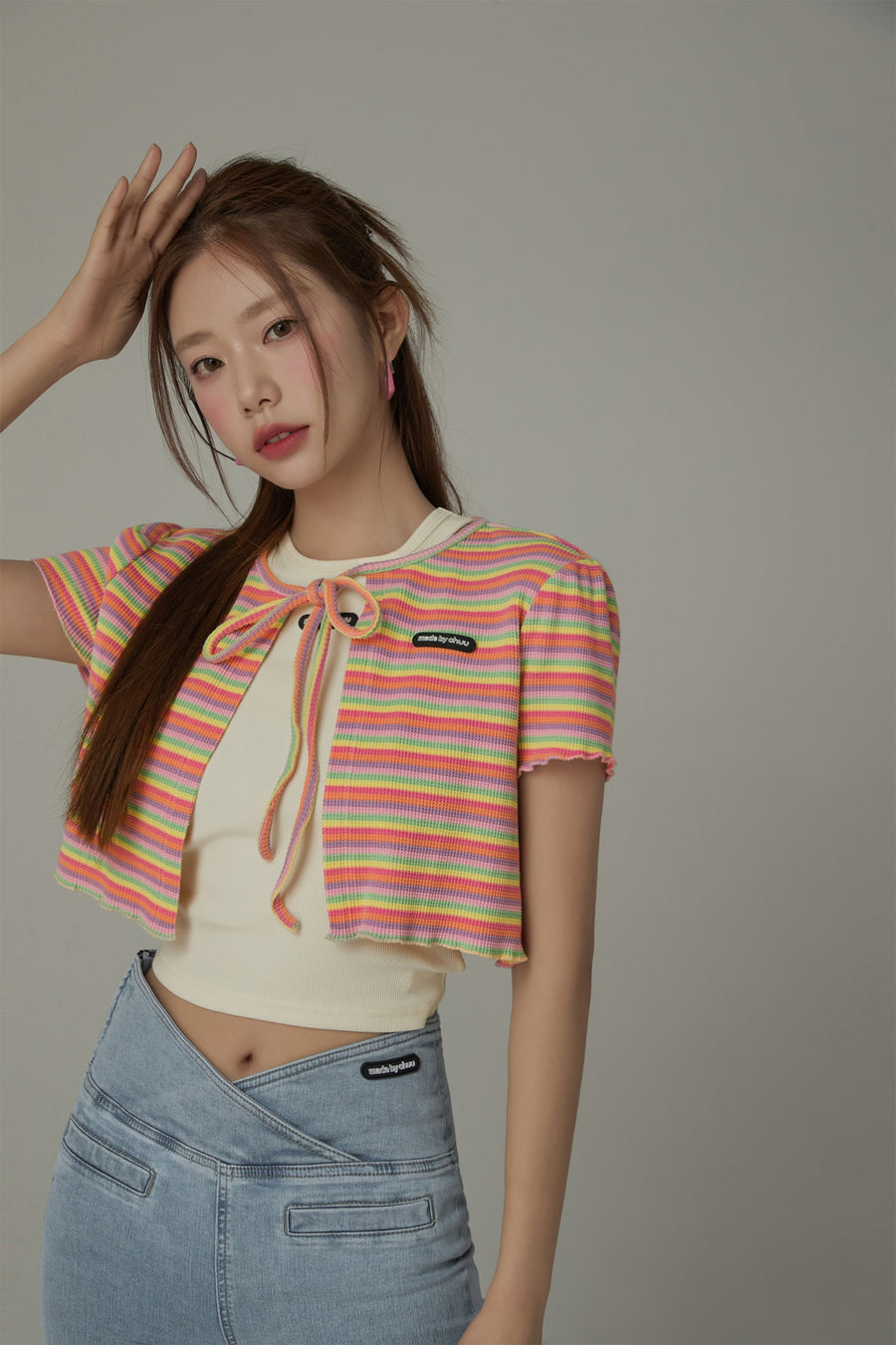 CHUU Slim Ribbed Crop Top