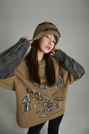 Make It Noe Print Loose Fit Sweatshirt