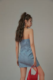 Tube Top Denim Dress