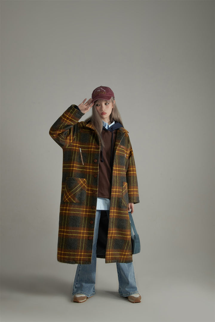 Vintage Check Loose Coat