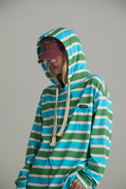 Striped Long Sleeve Hoodie