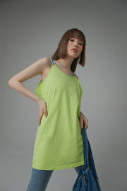 Size Doesnt Matter Straps Loose Fit Sleeveless Top